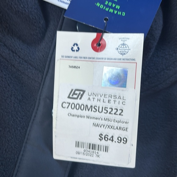 NWT Montana State University Cats Women's Navy Blue Fleece Snap Pullover Sz XXL - Picture 8 of 14